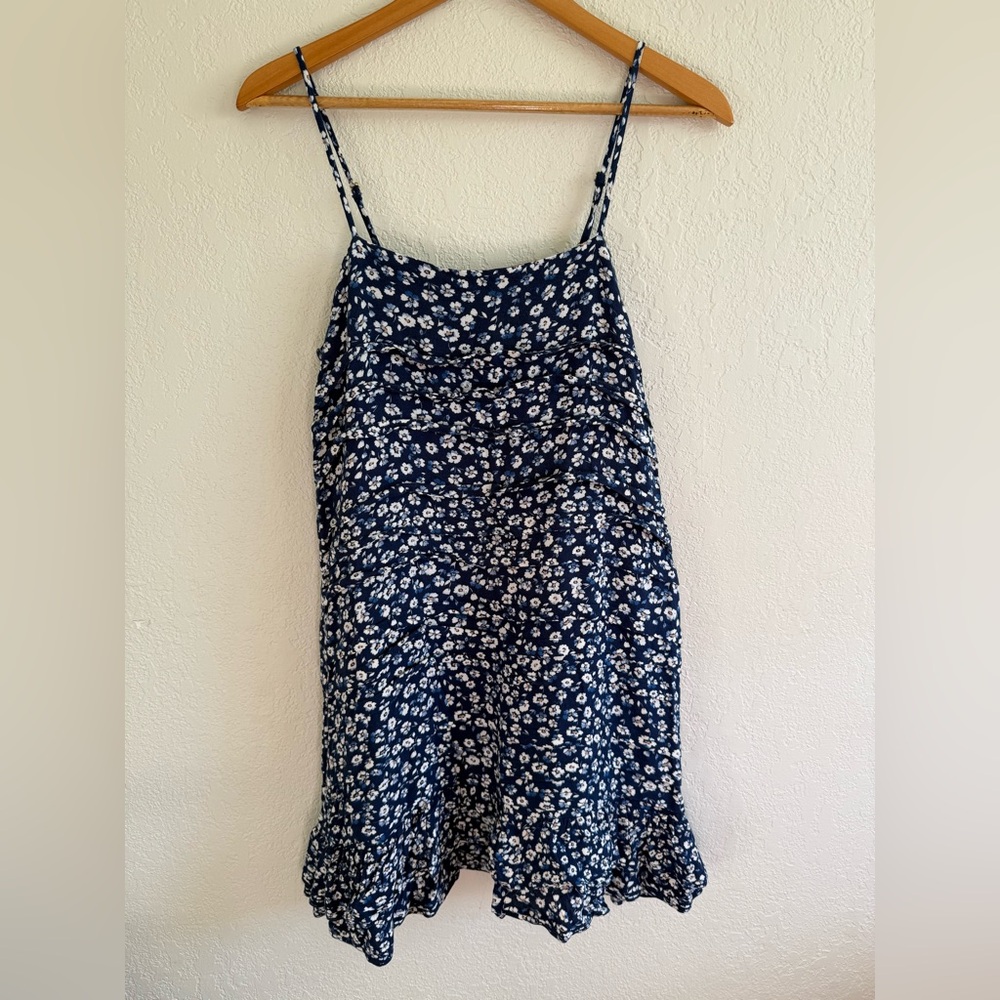Saltwater Luxe mini dress navy blue floral